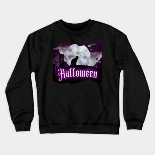 Halloween Moon Scenery Crewneck Sweatshirt